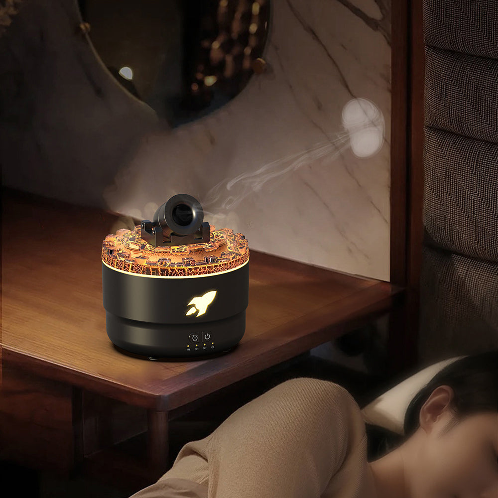 Norvo | Cannon Luftfukter Aroma Diffuser Vannmist Nattlys Lava Perfekt Gave