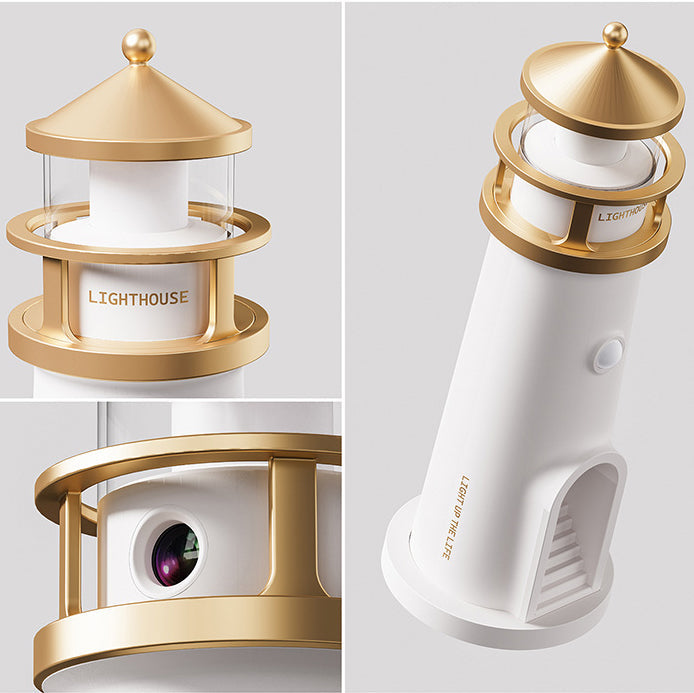 Norvo | Lighthouse Høyttaler Bluetooth Lampe Måneskinn Miljøbelysning Beste Gave