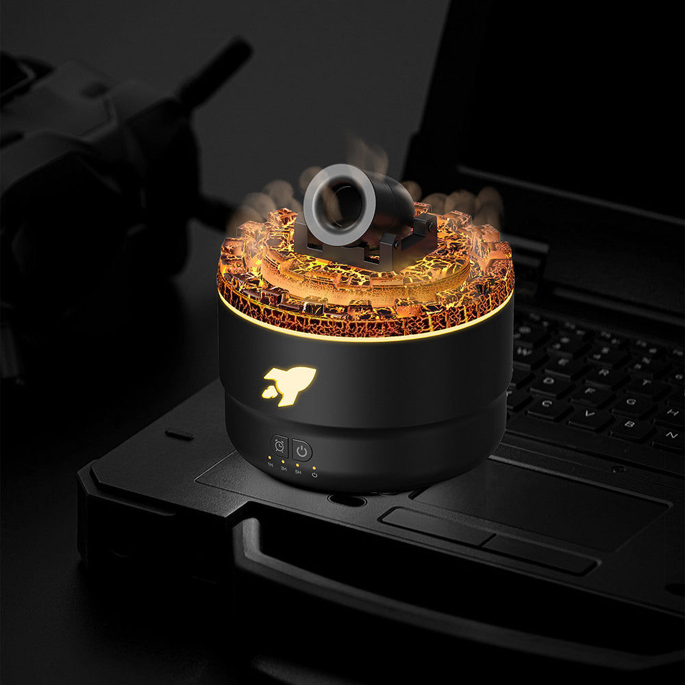Norvo | Cannon Luftfukter Aroma Diffuser Vannmist Nattlys Lava Perfekt Gave