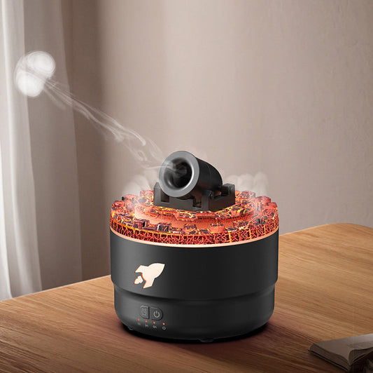Norvo | Cannon Luftfukter Aroma Diffuser Vannmist Nattlys Lava Perfekt Gave