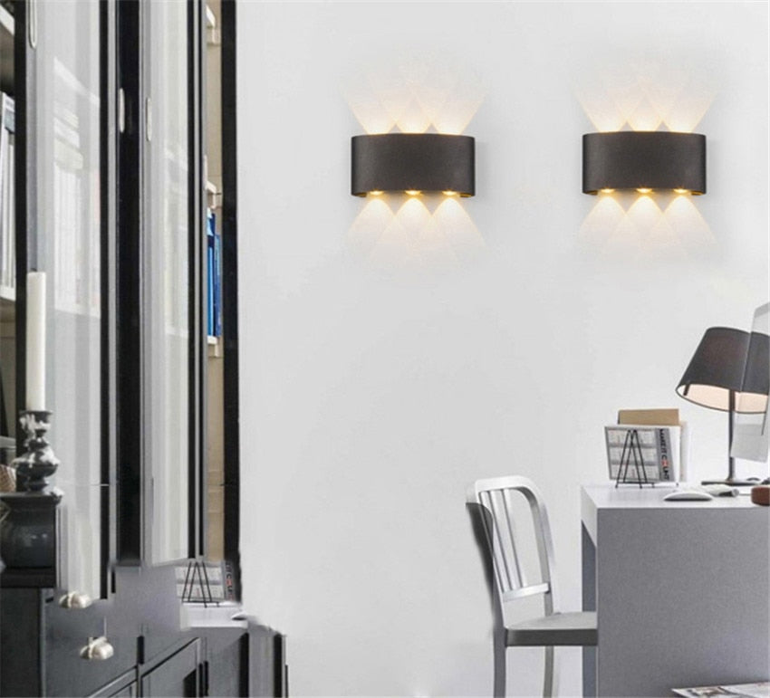 Norvo | Moderne vanntett LED vegglampe for innendørs og utendørs bruk | Stilig og energieffektiv belysning
