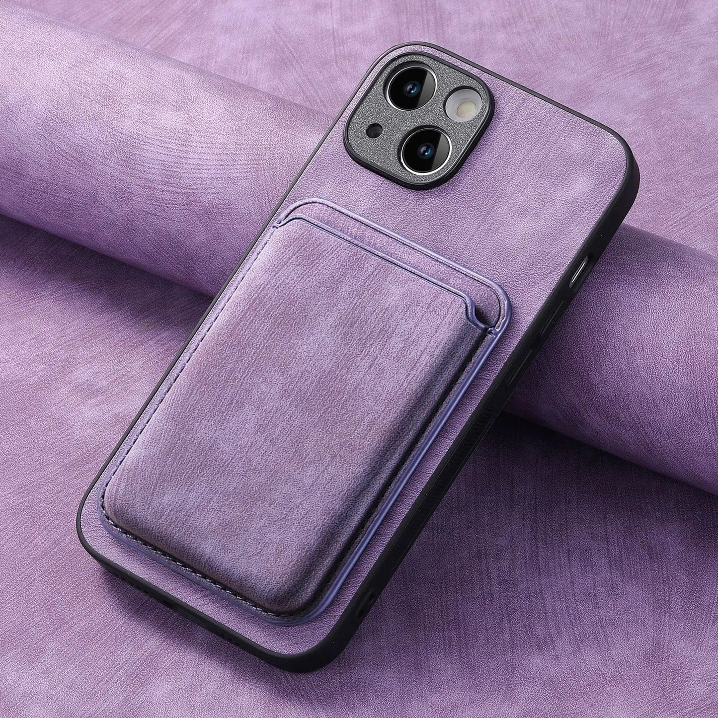 Norvo |  Magsafe iPhone-deksel Magnetisk lær kortholder