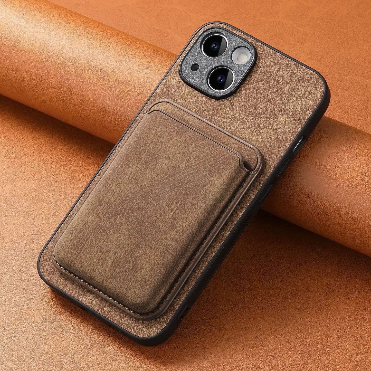 Norvo |  Magsafe iPhone-deksel Magnetisk lær kortholder
