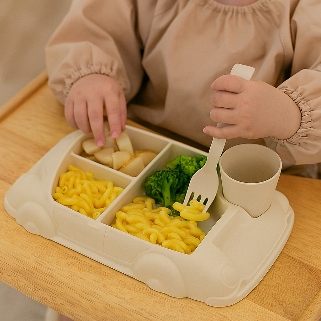 Norvo | Barne Tallerken Sett Bil Stil Holdbar Plast Design