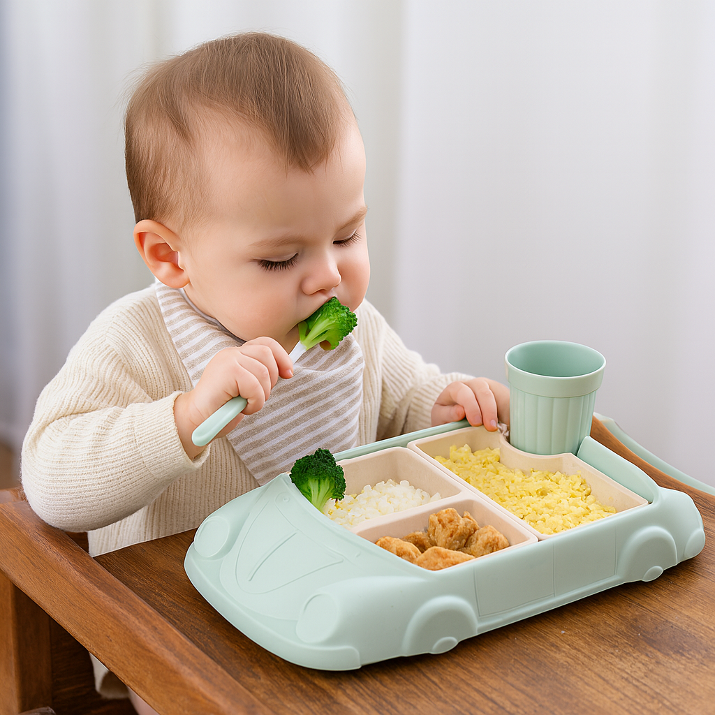 Norvo | Barne Tallerken Sett Bil Stil Holdbar Plast Design