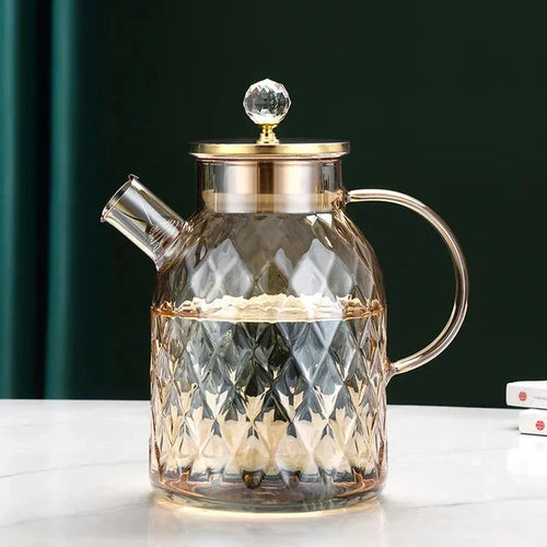 Diamond Type Glass Water Kettle Creative Glass Kettle Bottle | Norvo
