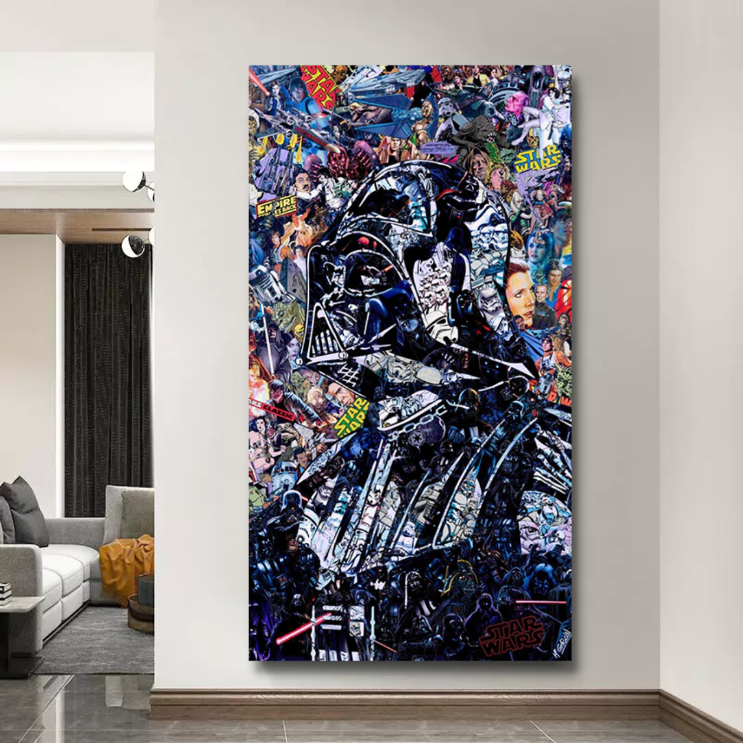 Norvo | Disney Star Wars Plakat Darth Vader Lerretsveggkunst - Veggdekorasjon - Berømt Veggkunst