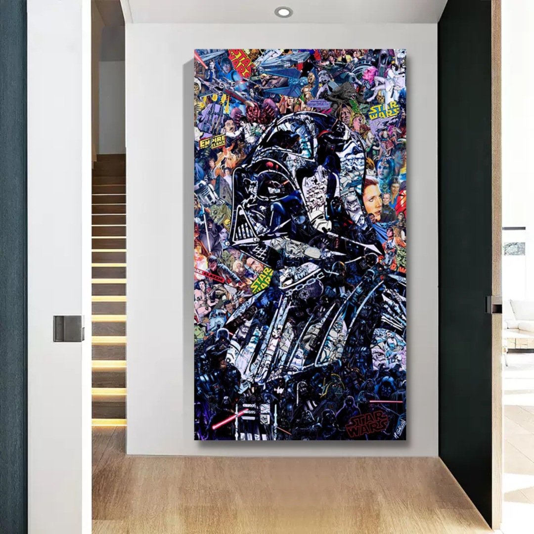 Norvo | Disney Star Wars Plakat Darth Vader Lerretsveggkunst - Veggdekorasjon - Berømt Veggkunst