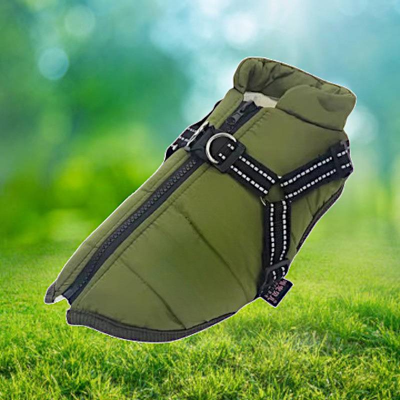 Norvo | Vanntett hundejakke for vinter med reflekterende innebygd sele