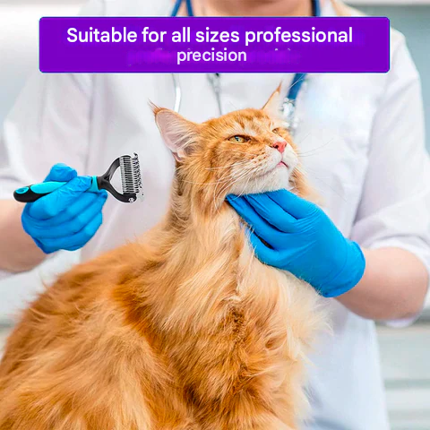 Dobbelt-sidig hårfjerning kam for kjæledyr - SmoothGroom Norvo