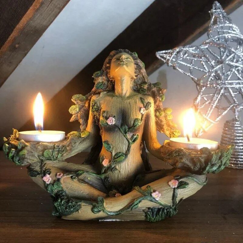 Norvo | Fortryllende Glød - Fae Flame Lysestake - Naturlig Harmoni - Økologisk Eleganse