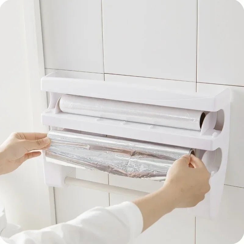 Norvo | WrapHub - Praktisk dispenser - Matinnpakning og papirhåndklær - Plassbesparende