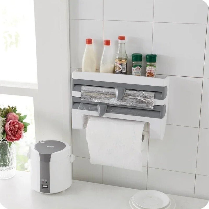 Norvo | WrapHub - Praktisk dispenser - Matinnpakning og papirhåndklær - Plassbesparende