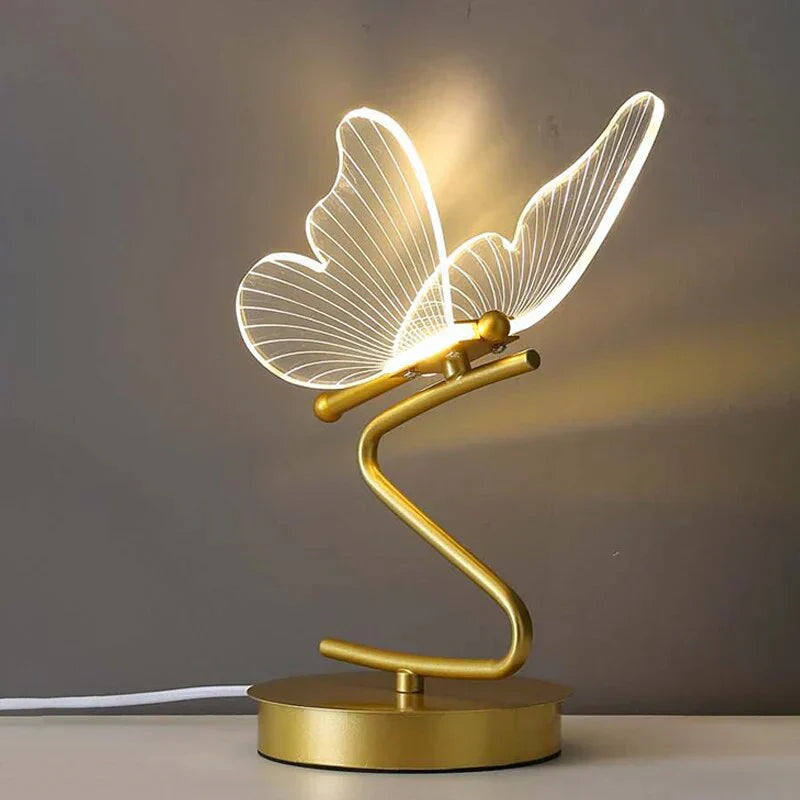 ButterflyLuxe - Elegant LED Bordlampe i Sommerfugl Design