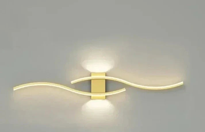 Norvo | Lumivora Wave LED Vegglampe | Moderne Bølge Design | Energisparende & Stilig | 60×15 cm | Varm, Blendingfri Lys