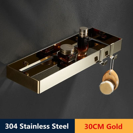 Norvo | DusjRack - Gylden baderomshylle med kroker