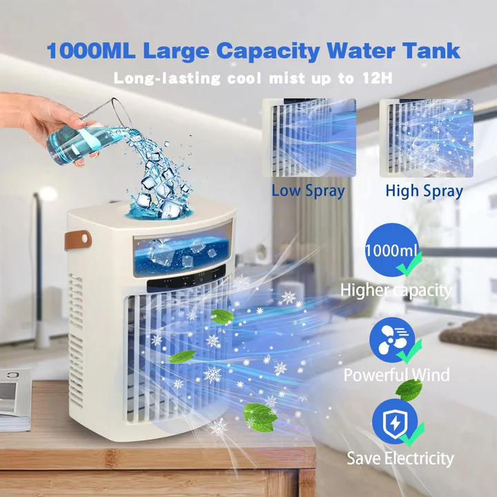 Norvo | Bærbar Mini Luftkjøler Vifte