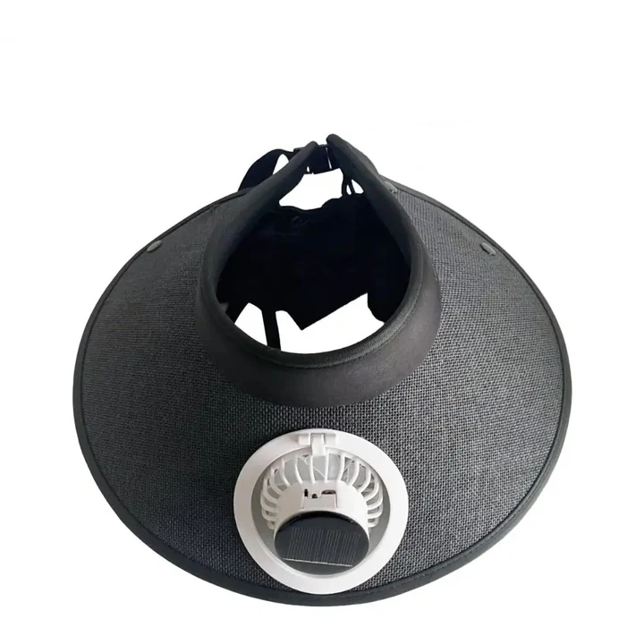 Norvo | Bredbremmet solhatt med solcelledrevet vifte