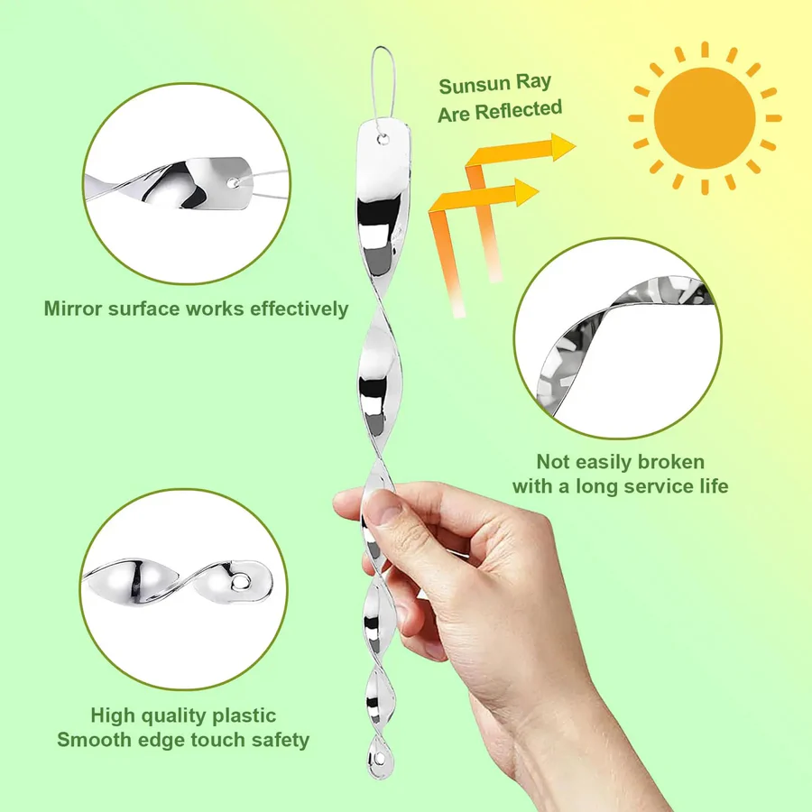 Norvo | Refleksiv Bird Deterrent Spiral Stang