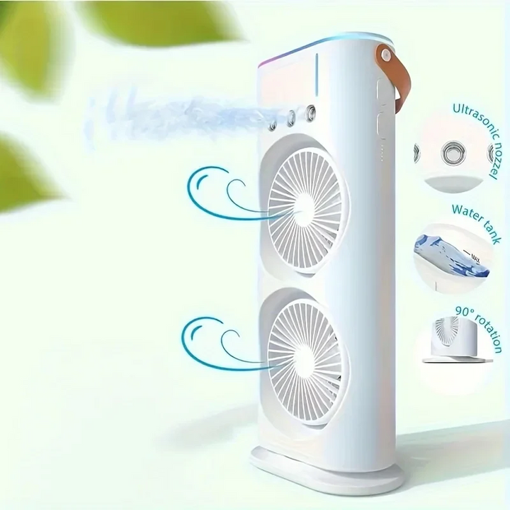 Norvo | Dobbel Hode Bærbar Air Conditioner Vifte