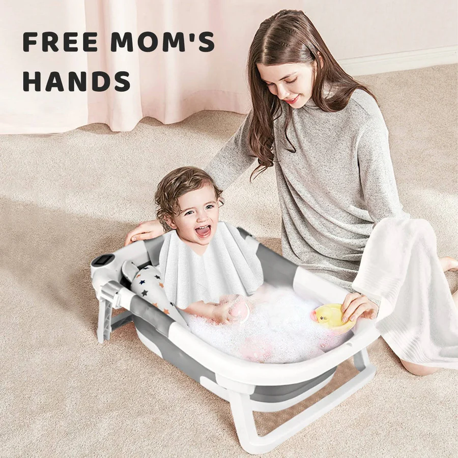 Norvo | Sammenleggbar nyfødt badebalje med temperaturindikator