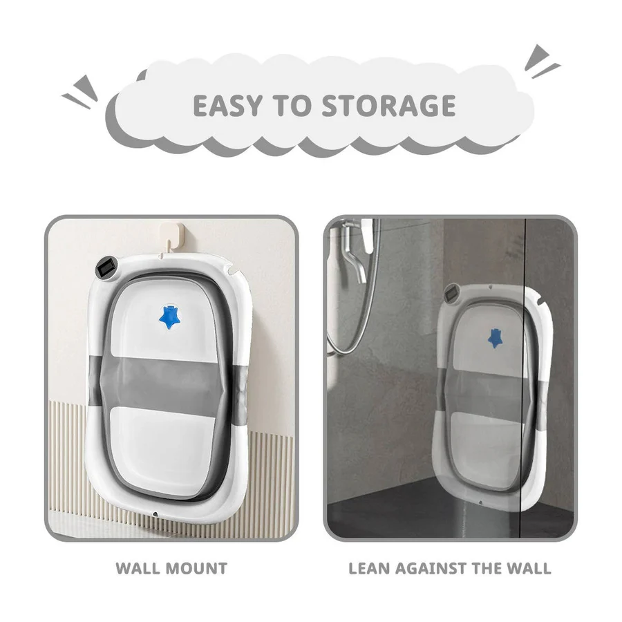 Norvo | Sammenleggbar nyfødt badebalje med temperaturindikator