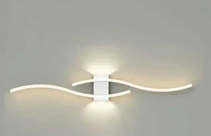 Norvo | Lumivora Wave LED Vegglampe | Moderne Bølge Design | Energisparende & Stilig | 60×15 cm | Varm, Blendingfri Lys