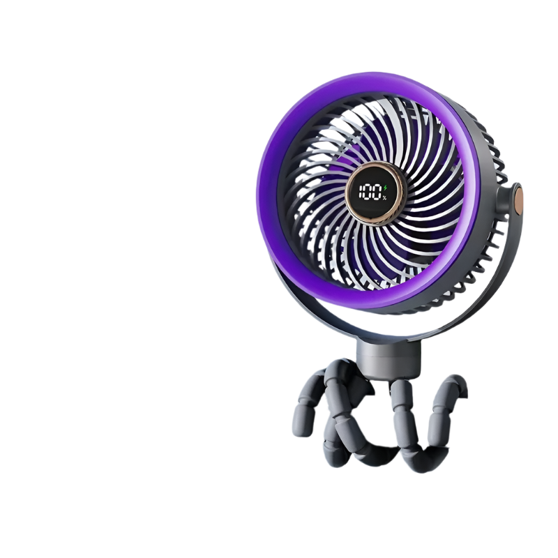 Norvo | Mini USB-vifte med batteri, fleksibel montering og mobilitet