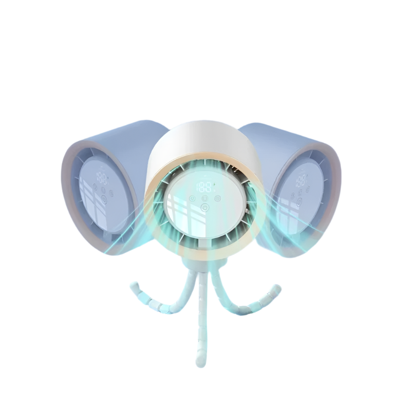 Norvo | Mini USB-vifte med batteri, fleksibel montering og mobilitet