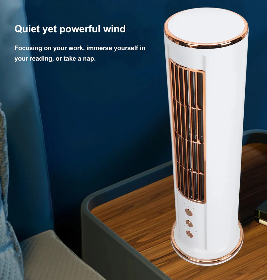 Norvo | Bladeless Desktop Air Conditioner Fan with Remote Control