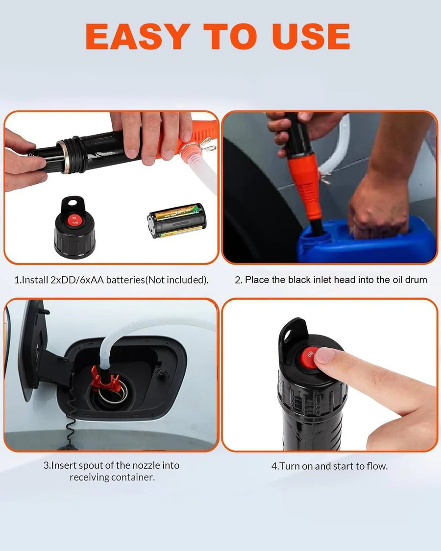 Norvo | Bärbar elektrisk siphonpump, batteridrevet væskeoverføringsverktøy