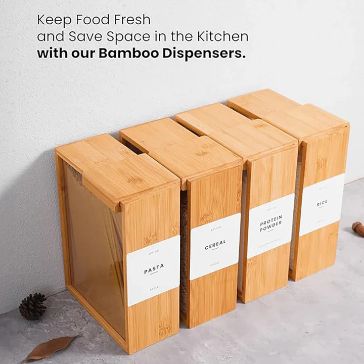 Norvo | Bamboo Cereal Dispenser og Matbeholder