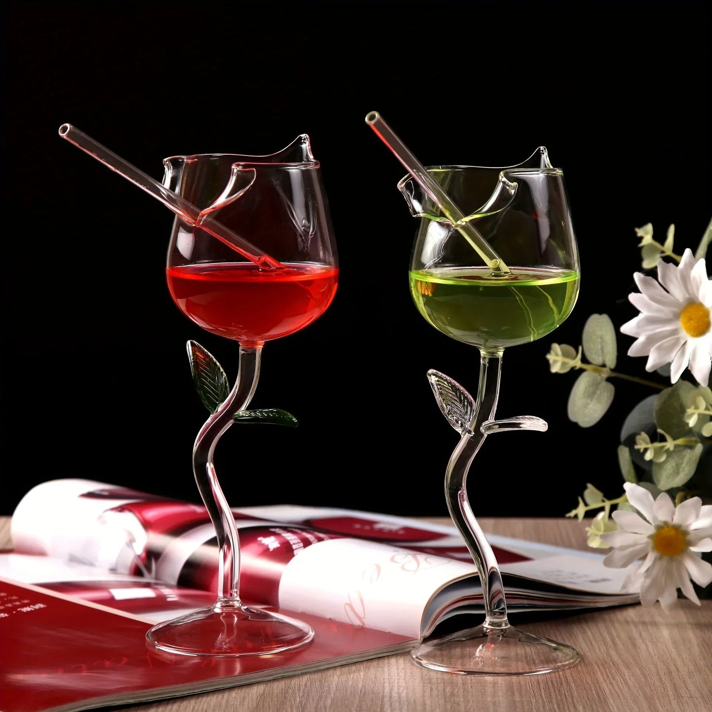 Norvo | 2Pcs Rosformet Vin Glass