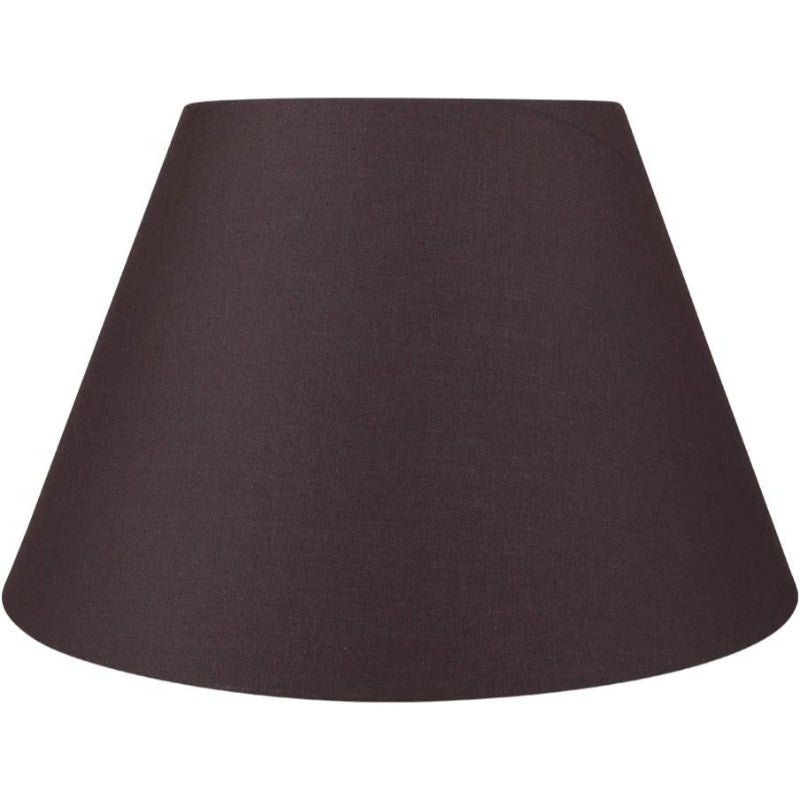 Norvo | Medium lampeskjerm, fat stoff lampeskjerm for bordlampe og gulvlampe, 7x13x7.8 tommer, naturlig ventilert lin, håndlaget, edderkopp (hvit)