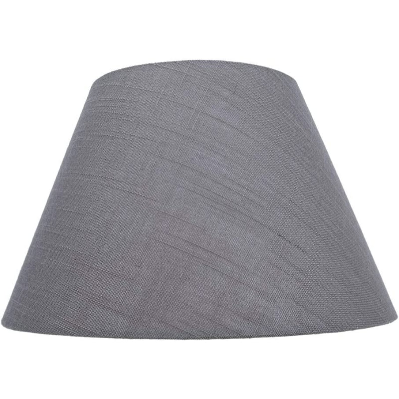 Norvo | Medium lampeskjerm, fat stoff lampeskjerm for bordlampe og gulvlampe, 7x13x7.8 tommer, naturlig ventilert lin, håndlaget, edderkopp (hvit)