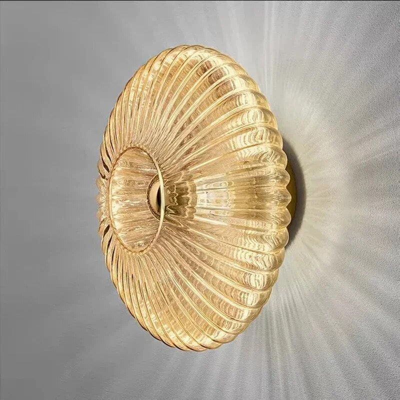 Moderne Ripple Glass Vegglampe – Designer Vegglampe for Stilige Interiører