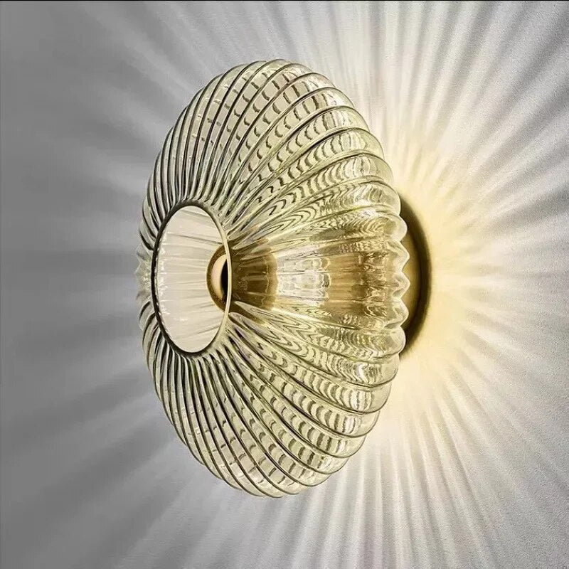 Moderne Ripple Glass Vegglampe – Designer Vegglampe for Stilige Interiører
