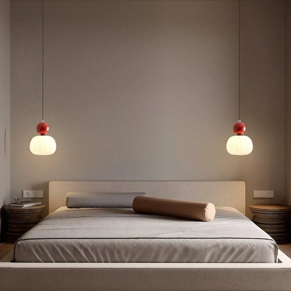 Norvo | Art Deco Pendellampe i kremfarge – Stil og sofistikasjon