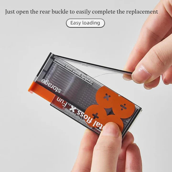 Norvo | Bærbar tanntråd dispenser med 10 automatisk utkastende tanntråd stikker