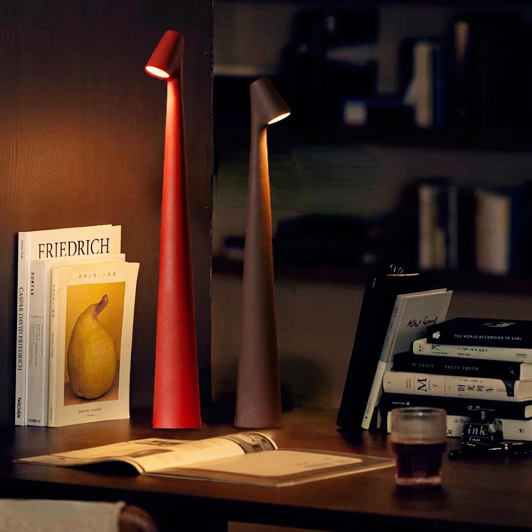 Norvo | Bordlampe Moderne Rød Metall LED Lys