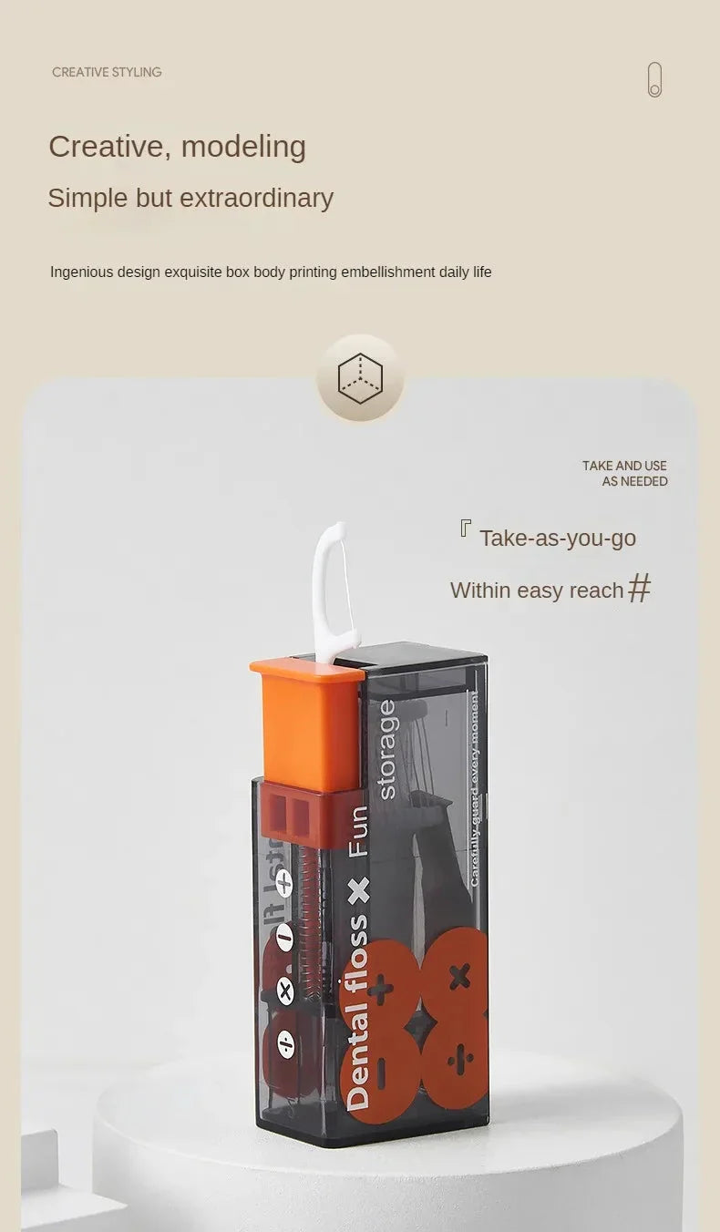 Norvo | Bærbar tanntråd dispenser med 10 automatisk utkastende tanntråd stikker