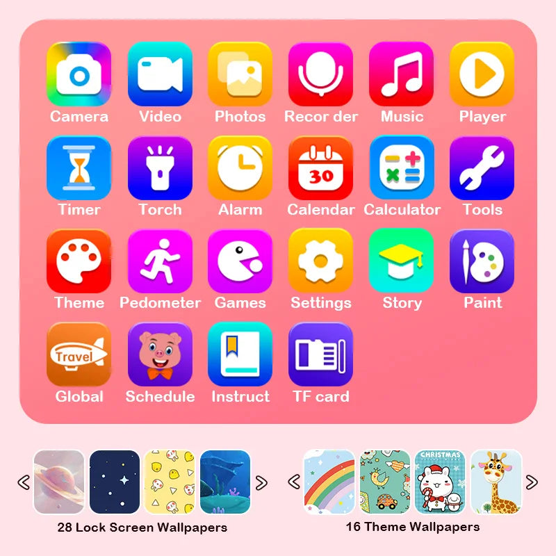 Norvo | Barns leketelefon med dualkameraer og pedagogiske funksjoner