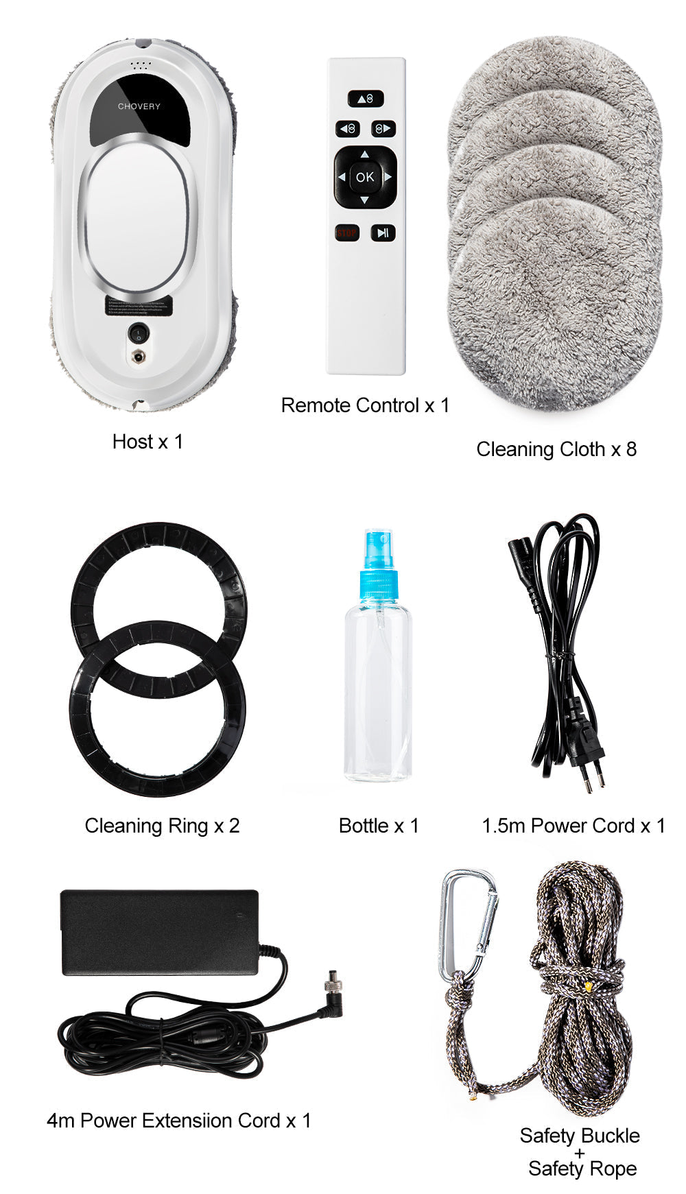 Norvo | CleanBot Smart Vindu Rengjører med Fjernkontroll – Striperfritt Glassrengjøring