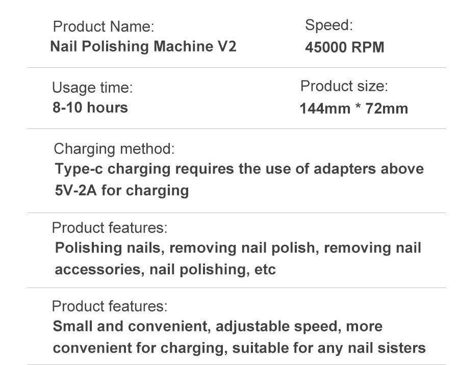 Norvo | ProNail 45000RPM Elektrisk Neglefiler – Bærbar Oppladbar E-Fil for Manikyr & Akrylnegler | Lav Støy