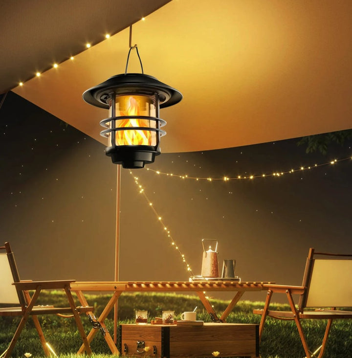 Norvo | Solarmoderne Trådløs Vanntett Blafrende Solflamme Lantern Lys | - WallLant