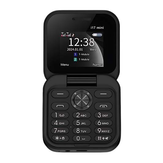Liten sammenleggbar mobiltelefon med dobbelt sim-kort
