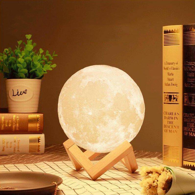 Norvo | Lunar Moon Light Lamp | Lunar Globe Light with Stand