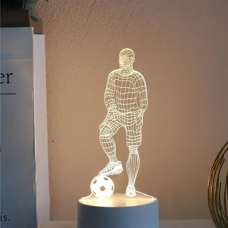 Norvo | Fotballspiller 3D Lampe – For en sporty atmosfære