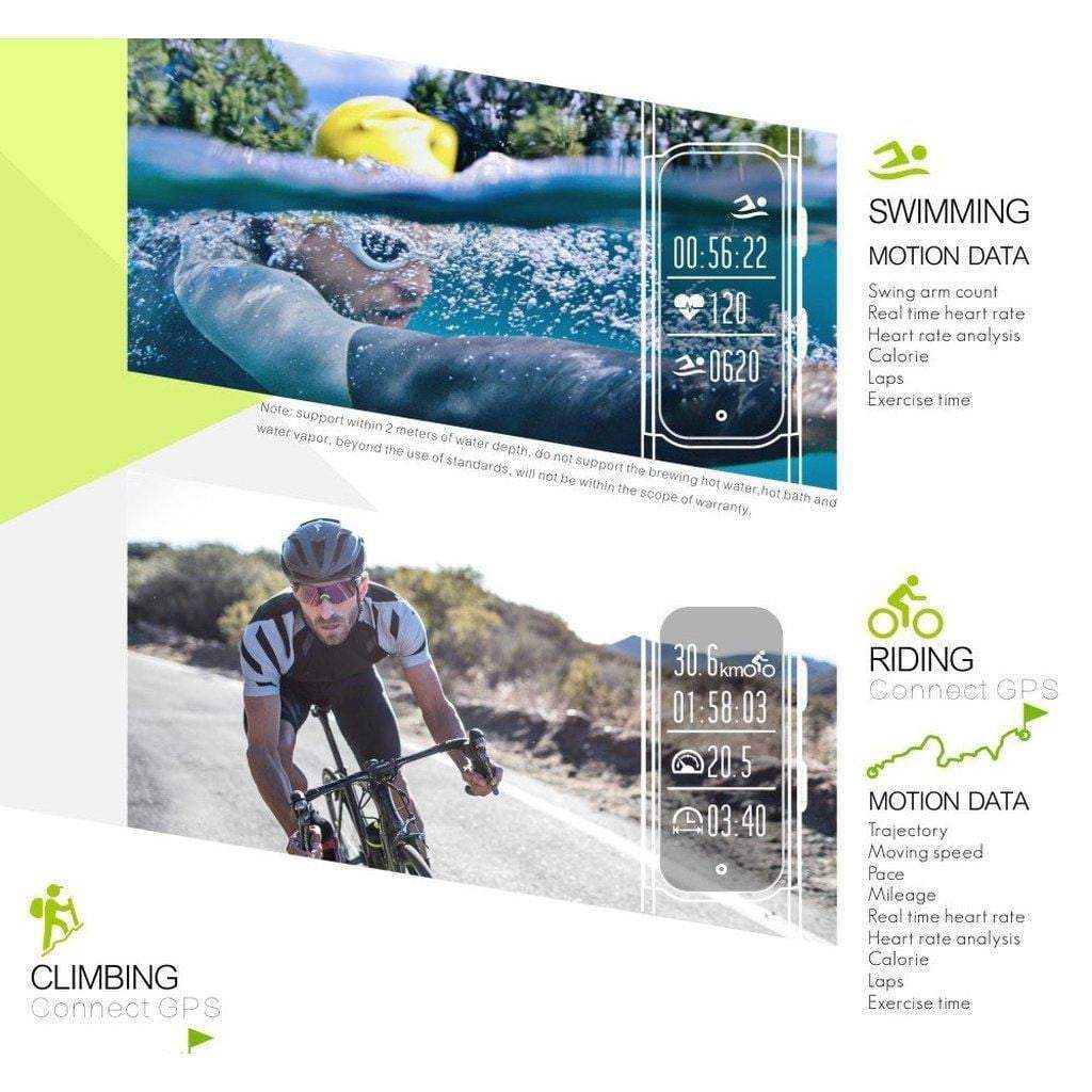 Norvo | S908 Profesjonell GPS Smart Band IP68 Vanntett Smartklokke