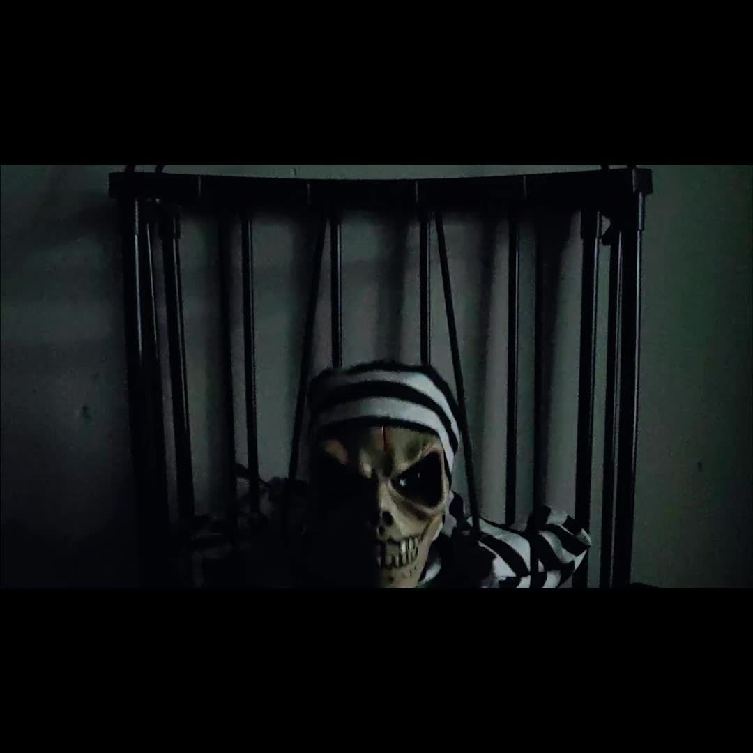 Norvo | TerrorBone Animasjon Skrikende Skjelett – Hengende Halloween Rekvisitt med Bevegelsessensor